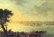 unknow artist, Catherine II leaving Kaniow in 1787